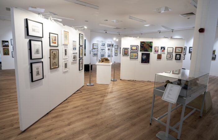 Artwork on display as part of the Open Art Exhibition at the Gallery at Bishop Auckland Town Hall.