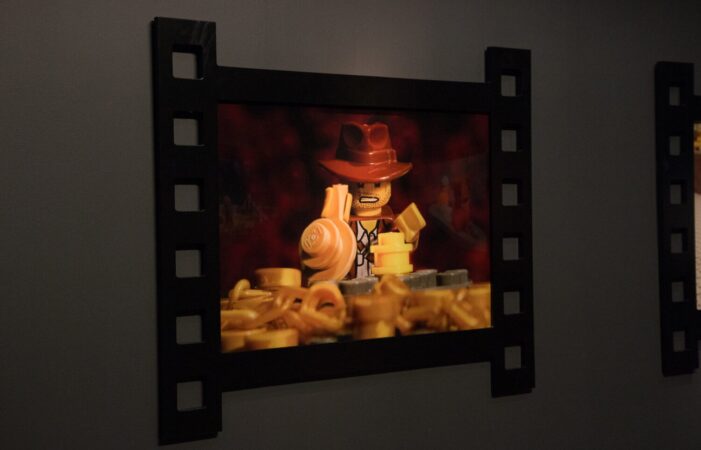 An image from Indiana Jones in Lego form from the Brick Flicks exhibition