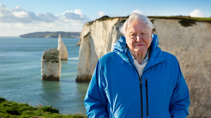 David Attenborough in a still from Ocean with David Attenborough.