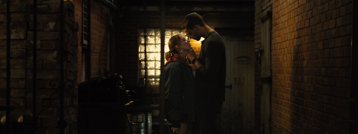 Maika Monroe and Tyriq Withers in Reminders of Him.