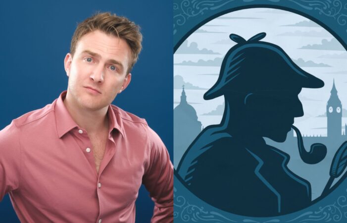 Images from Hilarity Bites Comedy Club and Sherlock Holmes and The Sting of the Scorpion.