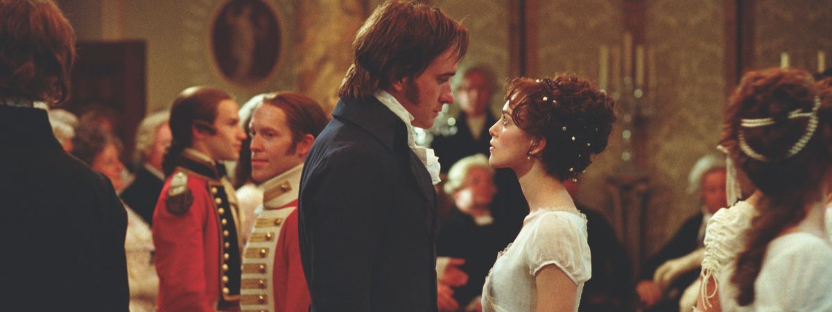 Matthew Macfadyen and Keira Knightley in Pride & Prejudice (2005).