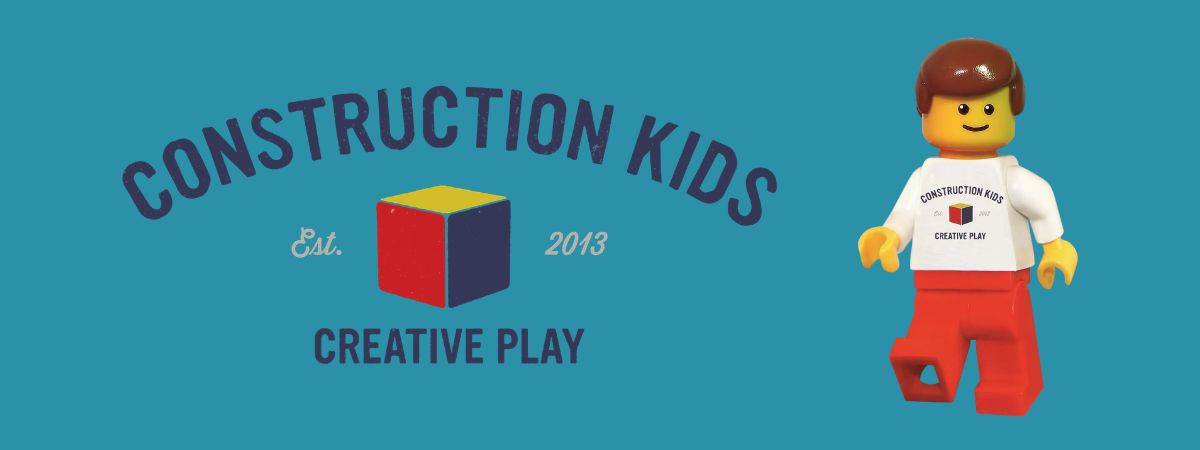 Construction Kids. Creative Play. An image of a LEGO® figure to promote LEGO® Racing Workshops.