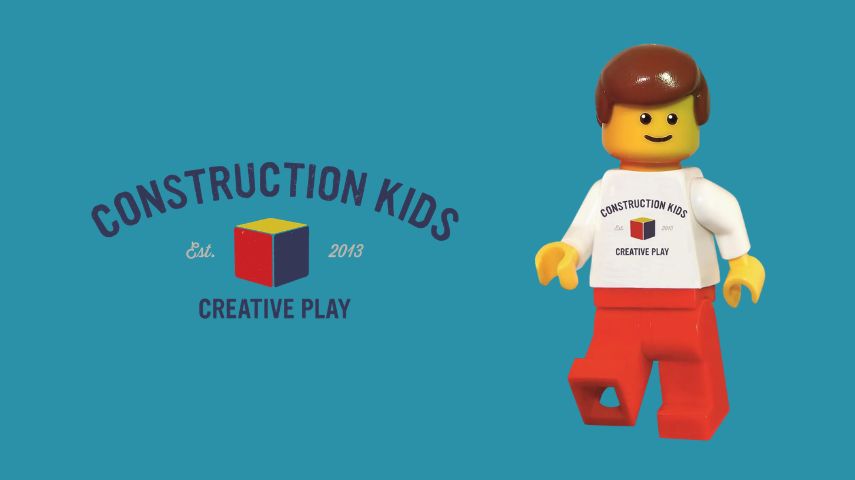 Construction Kids. Creative Play. An image of a LEGO® figure to promote LEGO® Racing Workshops.