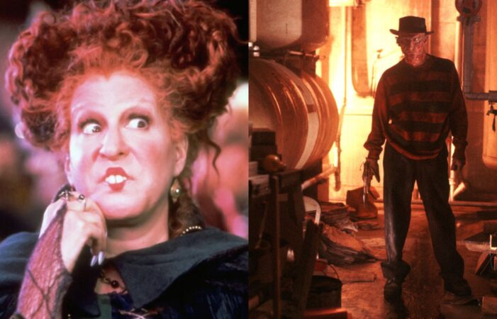 Stills from Hocus Pocus and A Nightmare on Elm Street.
